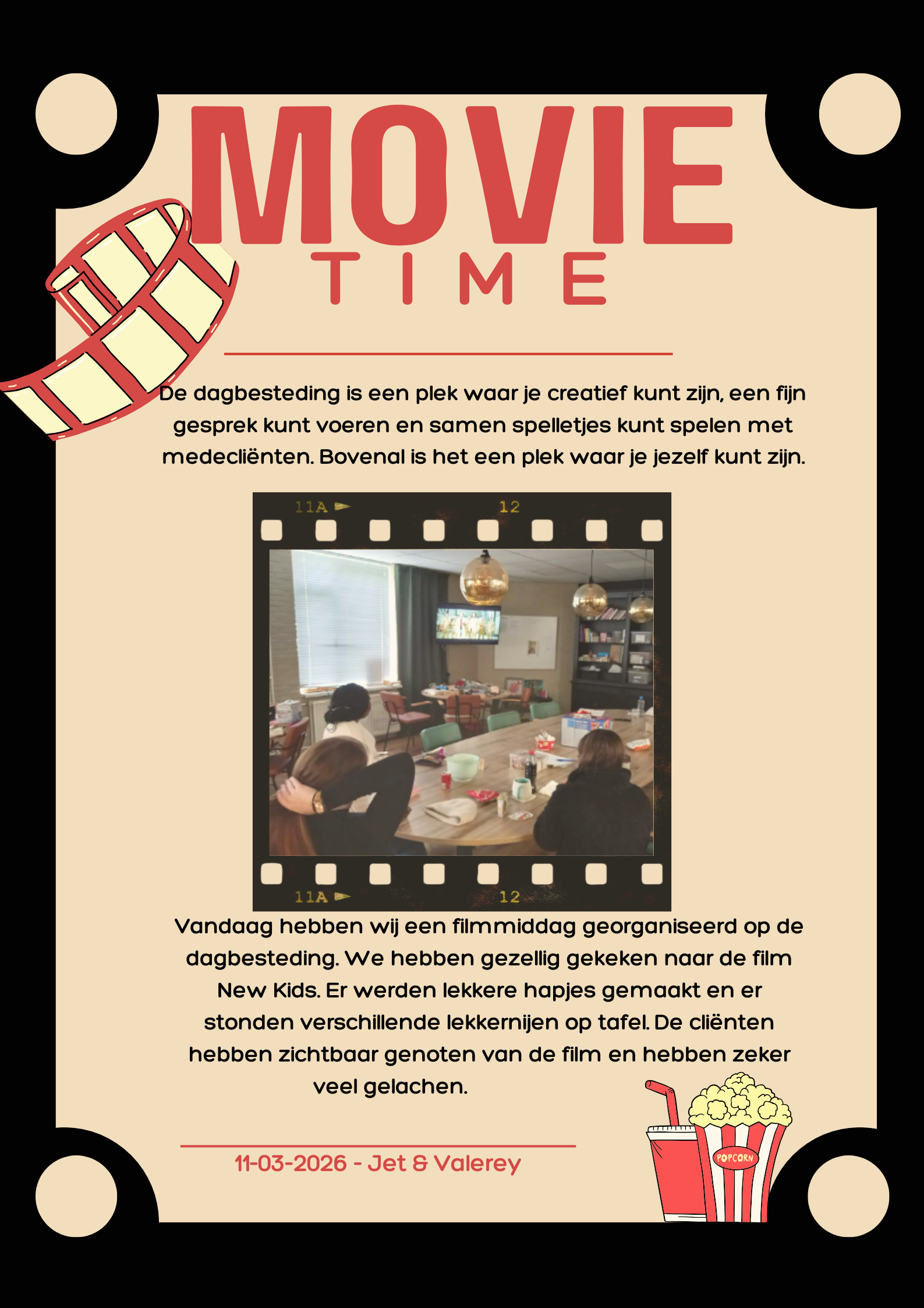 Filmdag bij de dagbesteding: samen beleven, ontspannen en verbinden