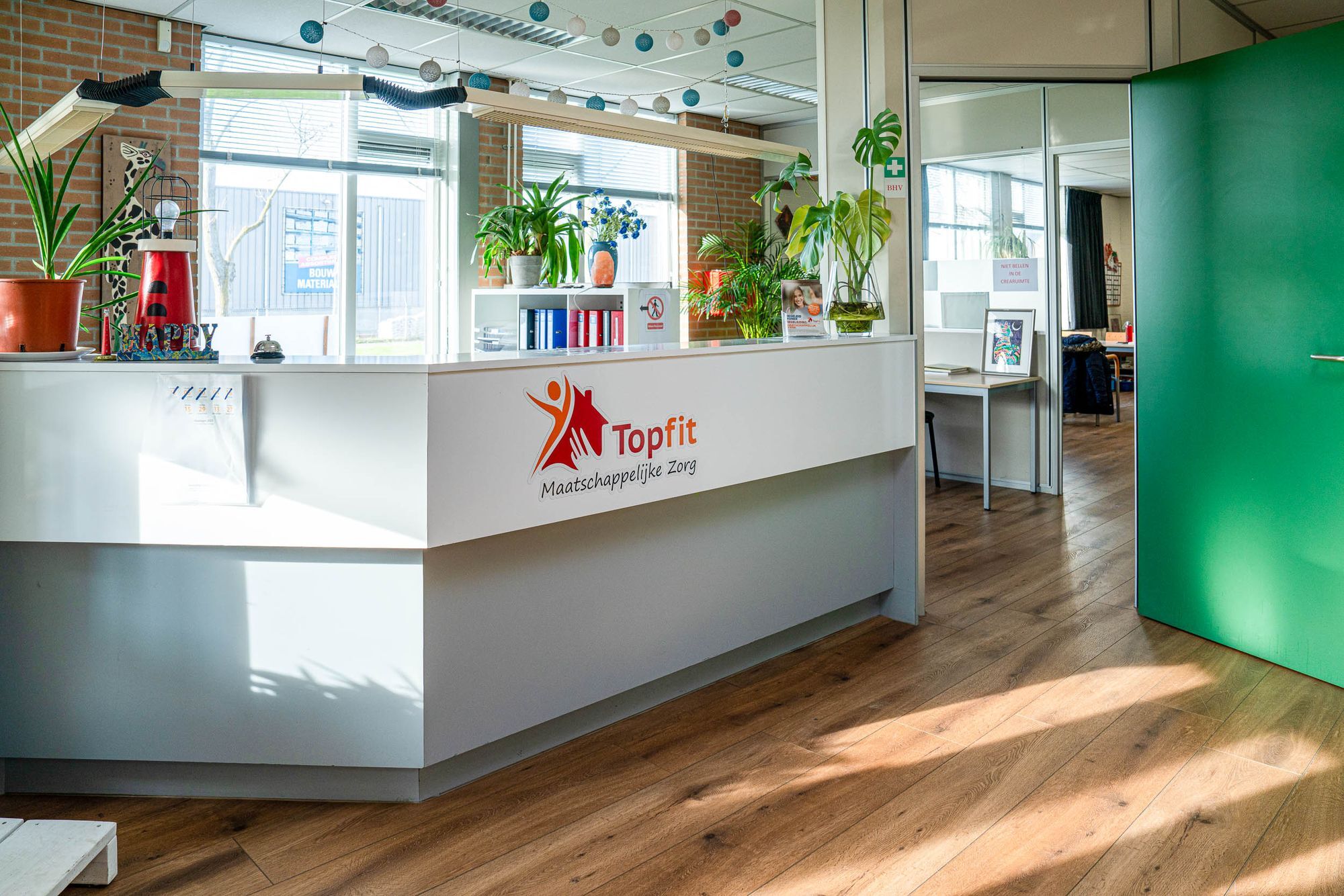 Warm welkom in ontvangsthal